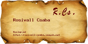 Rosivall Csaba névjegykártya