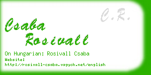 csaba rosivall business card